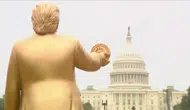 Beyaz Saray’ın Karşısına Trump’ın Bitcoin Tuttuğu Heykeli Dikildi
