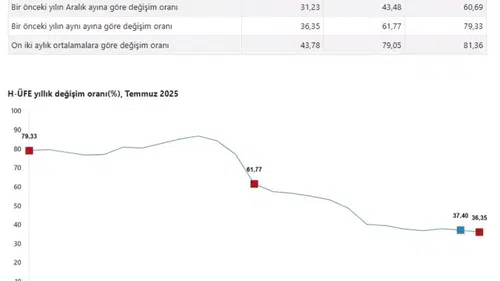 Hizmet Üretici Fiyatları Yükselişte: Temmuz 2025 Verileri Açıklandı